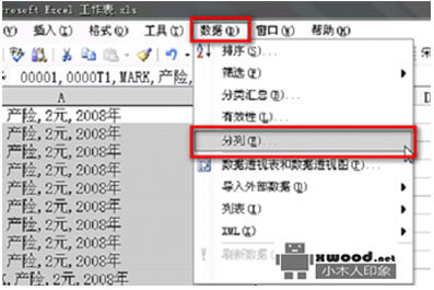 在Office Excel按分隔符号自动分列的设置